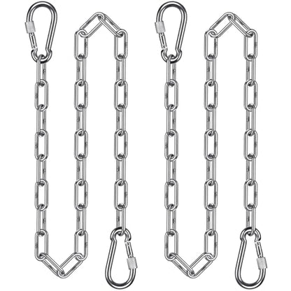 2Pcs 65" (5.4 ft) 304 Stainless Steel Swing Chain with Hook Hanging Chains - color: Silver, size: 65"