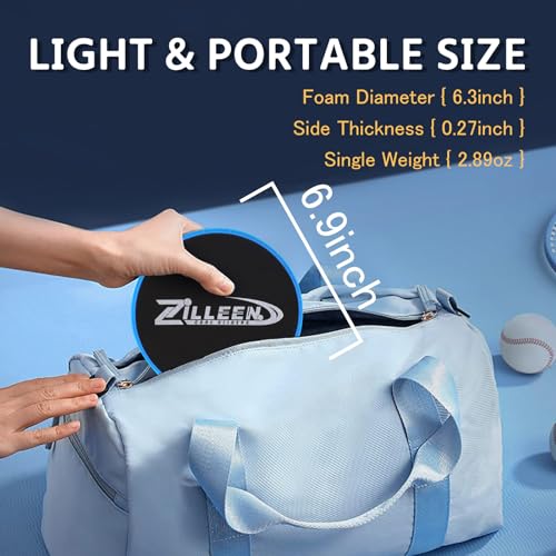 ZILLEEN Exercise Sliders for Working Out Pilates Fitness Discs 10pcs - color: Black