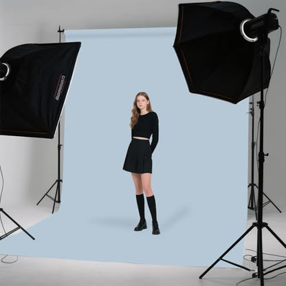 Dusty Blue Photo Backdrop for Photoshoot Photography Background Studio Blue Aura Backdrop Streaming Video Shooting 3x5FT