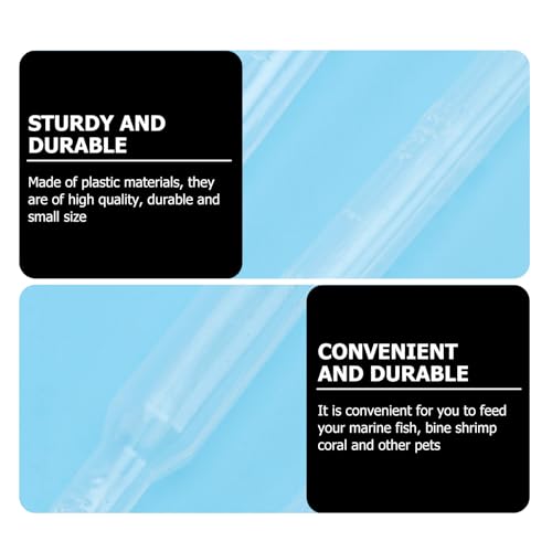 DOITOOL 10pcs Plastic Syringe Tubes Coral Shrimp Liquid Feeders 3ml Manual Suction Pipettes for Aquarium Fish and Reef Coral Feeding