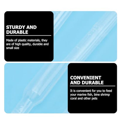 DOITOOL 10pcs Fish Feeding Tubes Coral Syringe Tubes 3ml Plastic Brine Shrimp Feeders for Aquarium Pet Supplies