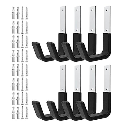 Heavy Duty Garage Utility Hooks, Wall Mount Ladder Hangers, 8 S - size: 8 Small