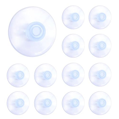 Medsuo 12pcs Suction Cup Glass Suction Pads 40mm Clear PVC Plastic Sucker Pads Without Hooks Extra Strong Suction Holder for Home Kitchen and Bathroom Window Glass Door