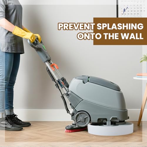 2 Pcs 96” Splash Guard for Floor Scrubbers Adjustable Splash Guard with Slots for Applicable Different Sizes Scrubbers, Stripping Floors Protect Walls