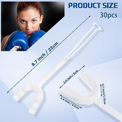 Kanayu 30 Strapped Mouth Guard Without Boil Mouthguard - color: White, size: Adults