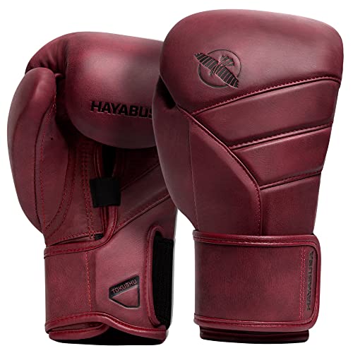 Hayabusa T3 LX Leather Boxing Gloves | Leather Boxing Gloves, Training Gloves Men and Women, Sparring Gloves, Heavy Bag Gloves, 16oz Boxing Gloves, Muay Thai Gloves - color: Crimson, size: 16oz