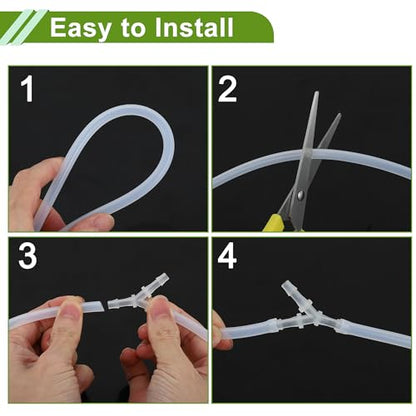Plastic Hose Barb Fitting 1/4" Hose ID G1/4 Male Barb Hose Connector PP 5 Pcs