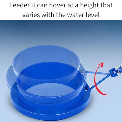 2Pcs Thicken Fish Feeding Rings Blue Mixed Shape Floating Food Feeder Circle with Suction Cup for Fishes Tank Aquarium Turtle Betta Goldfish Small Fish Feeding Accessories Duckweed Ring