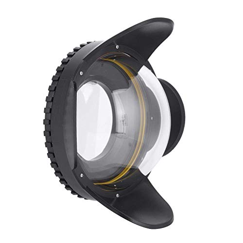 Sea frogs Dome Port Lens, 67mm Fisheye Wide Angle Lens Shade Underwater Camera Housing Case 60m Waterproof Underwater Dome Port Housing