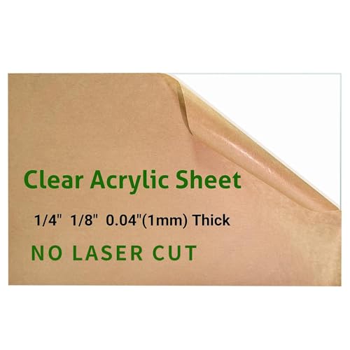 2 Pieces 8 x 10” Clear Acrylic Sheet Plexiglass - 1/8”(3mm) Thick, Use for Craft Projects, Signs, DIY Projects and More; Cut with Saw or Hand Tools, No Laser Cut - size: (2 Pieces) 8" x 10", style: 3mm Thick (1/8”)