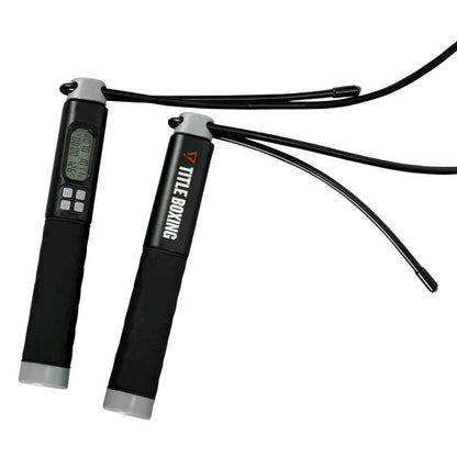 Title Boxing Smart Electronic Count Jump Rope - Digital Display, Cordless Option, Removable Weights, and Adjustable Length