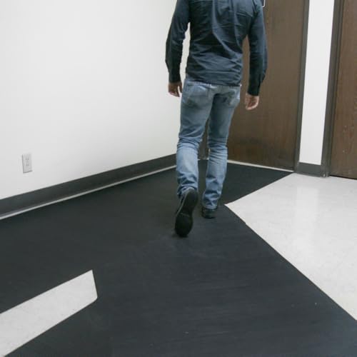 Rubber-Cal Ramp Cleat Non-Slip Outdoor Rubber Mats - 1/8" Thick x 3ft x 6ft Floor Mat - size: 72"L x 36"W x 0.1"Th