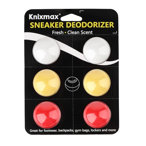 Knixmax Shoe Deodorizer Balls Strong, Odor Eliminator for Sneaker Gym Bag Closet Locker, Work Boot Drawer Freshener, Unpleasant Smell Remover Ball for Men Women Teens, 6 Packs Jasmine Freesia Rose - color: Jasmine/Freesia/Rose