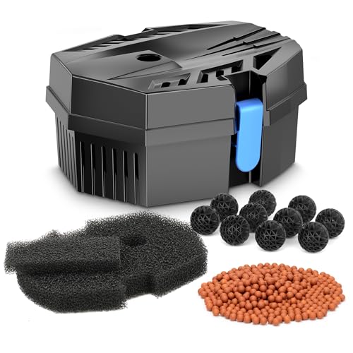Biling Pond Filter Pump Box for Outdoor Indoor, Compact Filtration Solution for Fish Pond, Aquarium, Fish Tank