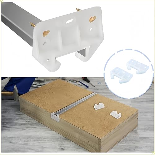 12Pcs Plastic Drawer Guides Center Mount Drawer Rail Brackets White Drawers Track Guides Drawers Replacement Furniture Parts for Dresser Furniture Cabinet Closet Drawer Gytovvvz