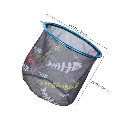 NOLITOY Fishing Net Replacement Head 35cm Diameter, Foldable Fish Catching Tool with Sturdy Mesh, Multi-use Landing Net for Freshwater and Saltwater Fishing Supplies Random Color