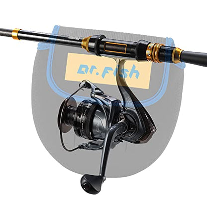 Dr.Fish Spinning Fishing Reel Cover, Fits 1000-6000+, Neoprene Protective Bag with Handle Slot, Spinning Reel Storage Case Pouch Accessories Mixed of 3