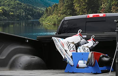 TRAPSKI Mobile Wide Stance Snowboard Racks Marine Grade HDPE Plastic | UV Protected | Premium Strap Included | 3 Year Warranty | Made in The USA | Veteran Owned Business (Black, Double) - color: Black, size: Double