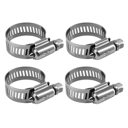 316L Stainless Steel Hose Clamps Marine Grade Corrosion Resistant Heavy Duty Clamps (14-27 mm, 5/8" - 1") 4Pcs - size: 14-27mm