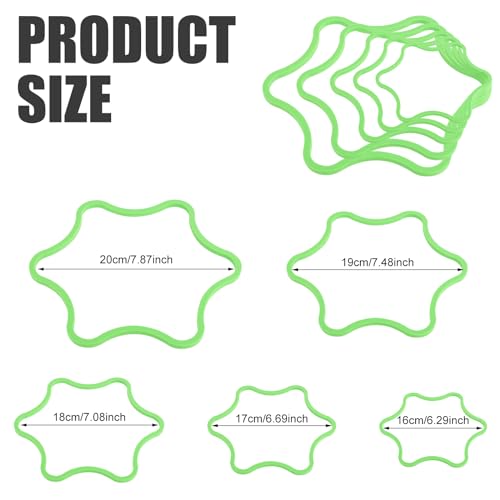 PEUTIER 5pcs Aquarium Floating Plant Rings, Foam Floating Plant Corral Flower Shaped Fish Feeding Rings Fish Tank Duckweed Food Ring for Intercepting Floating Plants (Green)