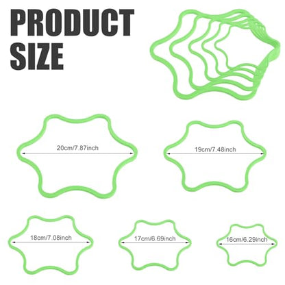 PEUTIER 5pcs Aquarium Floating Plant Rings, Foam Floating Plant Corral Flower Shaped Fish Feeding Rings Fish Tank Duckweed Food Ring for Intercepting Floating Plants (Green)