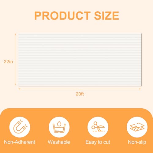Shelf Liners for Kitchen Cabinets Drawer Non Adhesive Non-Slip Liner 22 Inches x 20 FT Waterproof & Oil-Proof Durable Material Fridge Liner for Shelves - size: 22"W x 240"L