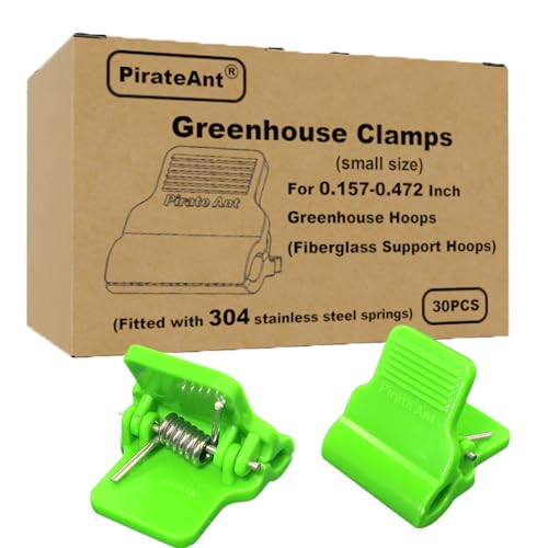 Greenhouse Clamps for 0.157-0.472inch Greenhouse Hoops(Fiberglass Support Hoops),Plant Support.for Fixing Plant Cover,Plastic Sheeting,Film Row Cover,Garden net.（30pcs) - style: for 0.157-0.472inch Fiberglass hoop(30pcs)