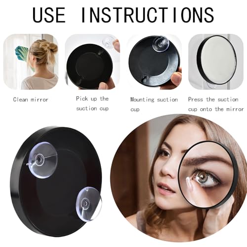 8 Pack Magnifying Mirror Suction Cups - Strong Replacement Suction Cups for Makeup Mirror, Secure Grip for Glass, Tile, and Smooth Surfaces, Sturdy Clear PVC Design