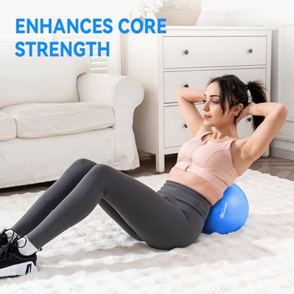 9 Inch Pilates Ball, Mini Exercise Ball for Yoga, Barre & Fitness Training - color: 1Purple
