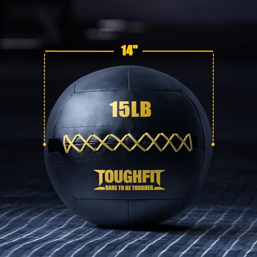 ToughFit Soft Wall Ball - Medicine Ball Set for Cardio Fitness Exercise - Weighted Med Ball for Strength and Conditioning Exercises, Cross Training Lunge, and Partner Toss - style: 15LB+20LB+25LB