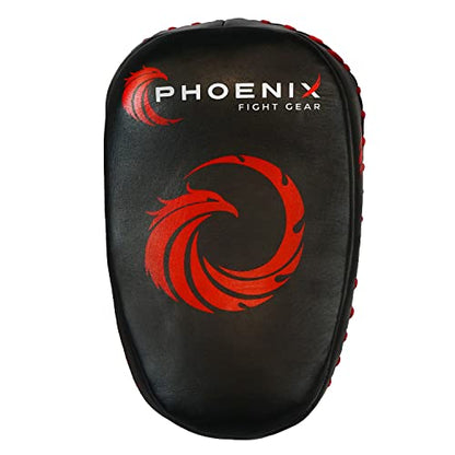 Impact Curved Thai Pads for Training, Solid Handle Grip, Curved Kickboxing Strike Shield, Kick pad, MMA, Martial Arts, Taekwondo, Knees, Punches, Kicking, and Elbow Target (Pair)