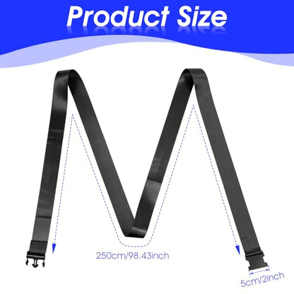 Physical Therapy Strap, Extremity Mobilization Belt, Manual Traction Strap, Adjustable Stretch Straps for Stretching Yoga Leg Shoulder Exercise - color: Black