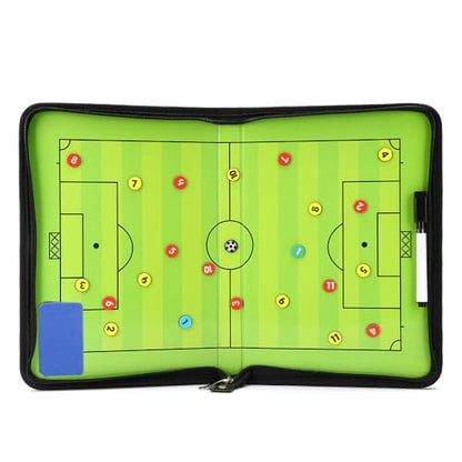 Soccer Coaching Board, Magnetic Soccer Clipboard for Coaches, Portable Strategy Football Coaches Board with Dry Erase, Marker Pen and Zipper Bag