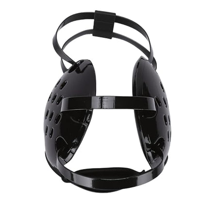 Wrestling Headgear, NBR Sponge Dipped Paint 11 Holes Adjustable Breathable Ear Guard with Soft Chin Pad, for Adult Men Women Black Jiu Jitsu MMA