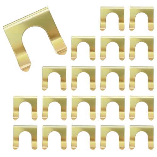 20 PCS Brake Line Clips, Metal Brake Line Bracket, U-shaped, Metal Universal Car Fuel Cable Clip, Replacement Hose Retaining Clamp for Car, Truck, Vehicle, Motorcycle
