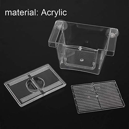 Acrylic Fish Breeder Box for Aquarium Small Isolation Box for Hatching and Rearing Fish with Transparent Design Multi Room Divider to Improve Survival Rate Self Floating