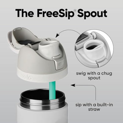 Owala FreeSip Stainless Steel Water Bottle 24 oz Peachy Keen - color: Peachy Keen, size: 24 Ounces