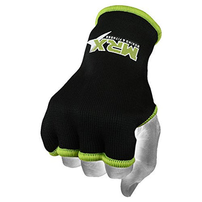 MRX Muay Thai Boxing Inner Gloves Protective Hand Wrap (Black,Green Large) - color: Green, size: Large