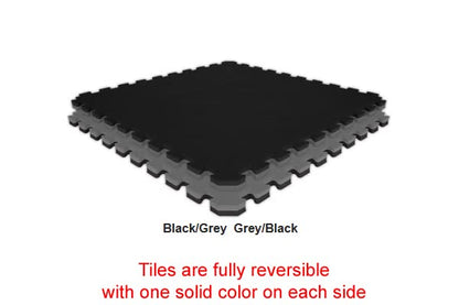 American Floor Mats - Interlocking Puzzle Exercise Gym Mats: Premium Foam Tiles, Wood Foam Tiles, Extreme Foam Tiles - color: Ultimate Red/Royal Blue, size: 3/4" Thick - 100-Pack (400 Sq Ft)