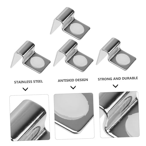 Levemolo 4pcs Fish Tank Glass Cover Brackets Clips for Aquarium Lids Easy Installation Support for All Fish Tanks - size: 2.1x1.5cm