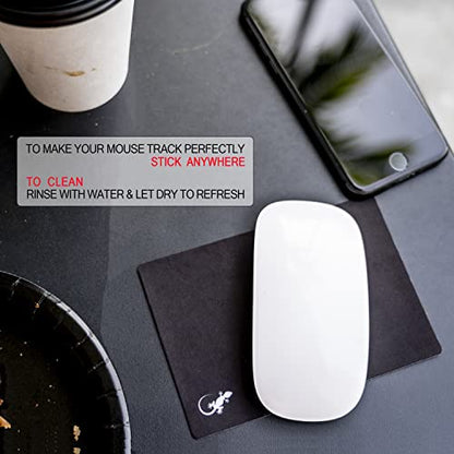 Mouse Pad Adhesive Bottom - Sticks to Any Surface - Portable - Webcam Covers and Screen Cleaner Included (5 Pack - TOP Picks) - color: 5 PACK - TOP PICKS