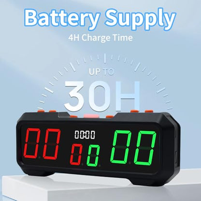 Digital Scoreboard, Tabletop LED Electronic Scorekeeper with Button Control - size: 10-Digit