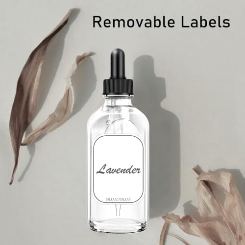Dropper Bottles 4oz, 2 Pack Clear Tinctures Bottle with Dropper for Essential Oils with Funnel, Labels & Pipette, Glass Dropper Bottles for Aromatherapy(Unbreakable Plastic Eye Dropper) - color: Clear