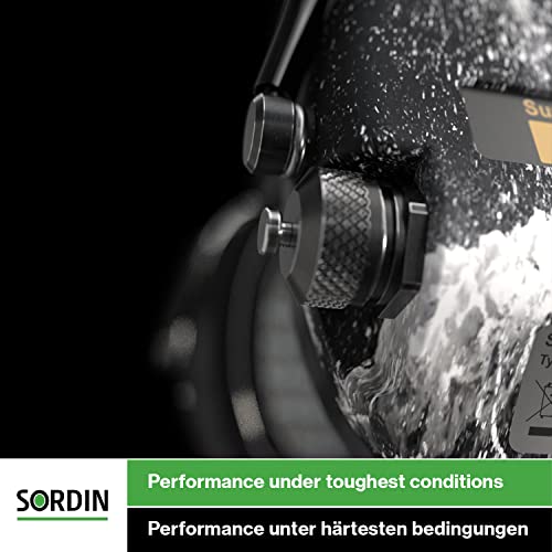 Sordin Pro-X Ear Muffs - Active and Electronic Ear Defenders w/Camo Headband - Gel Pads - Earmuffs for Hunting & Shooting - color: Olive