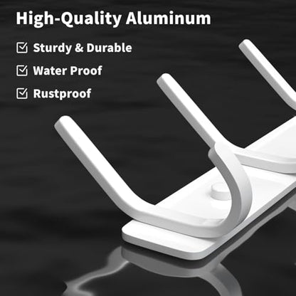 Coat Rack Wall Mount Hooks - 15 Inch White Metal 6-Hook Rack(2 Pack) - color: White, size: 2 Pack
