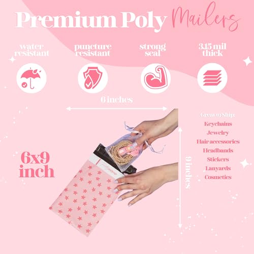 Designer Poly Mailer Original Variety Pack, Heavy Duty Waterproof Self-Seal Shipping Bags for Small Businesses, Cute Mailing Envelopes, Bulk Tear-Resistant Packaging, 36 Bags