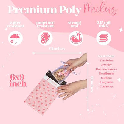 Designer Poly Mailer Original Variety Pack, Heavy Duty Waterproof Self-Seal Shipping Bags for Small Businesses, Cute Mailing Envelopes, Bulk Tear-Resistant Packaging, 36 Bags