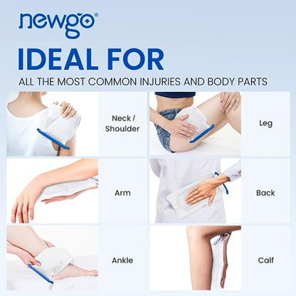 NEWGO Refillable Ice Bags with Clamp Closure, 2 Pack, 7"x4.6" - size: 2 Pack