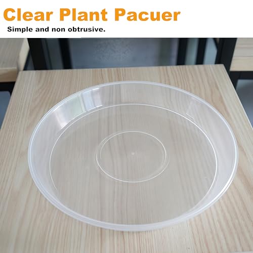 20 Pack Plant Saucer Tray (6 8 10 12 inch), Plant Saucers for Indoors Outdoor, Plastic Heavy Duty Drainage Drip Water Trays for Planter Pots Flower, Clear Pot Saucers Trays for Plants