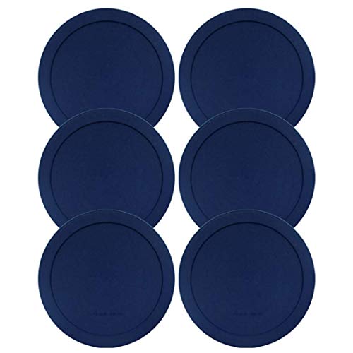 Wood Grip - Lids for Pyrex and Anchor Round Glass Containers - Lids For Pyrex Glass Containers - Replacement Lids (Blue, 4 Cups, 6 Pack)